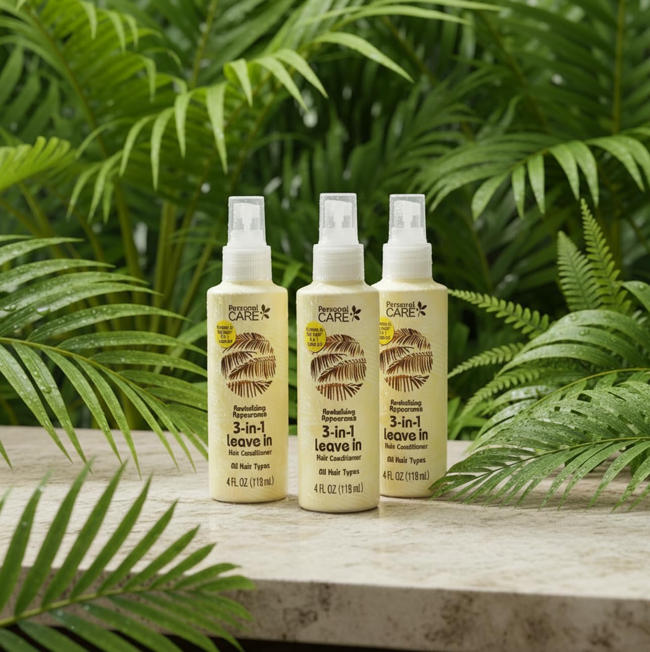 Personal Care 3-in-1 Leave-in Hair Conditioner, Revitalizing Appearance, All Hair Types, 4 FL OZ (118 mL) | all hair types