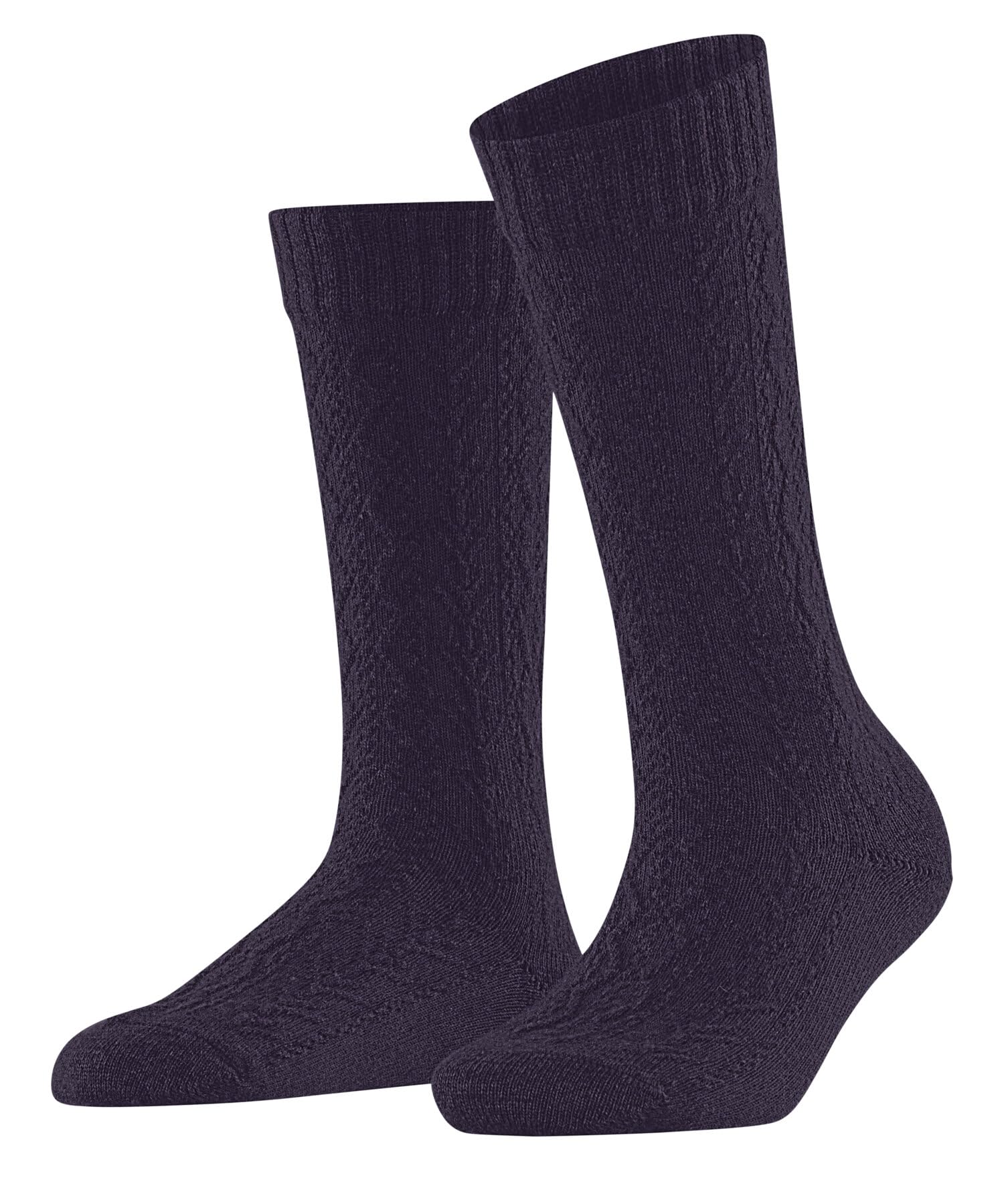 FALKE Women's Modish Fest W So Wool Viscose Cashmere Plain 1 Pair Socks, Red Wineberry 8761, 5.5-8