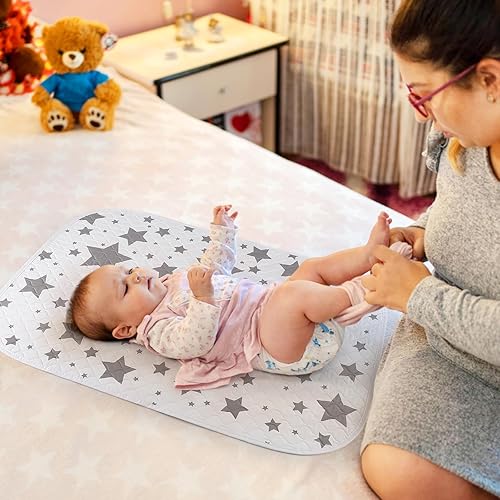 Miniatura 2 de Accmor Cambiador de pañales para bebé, 27 x 20 pulgadas, impermeable, cambiador de pañales portátil lavable para viajes