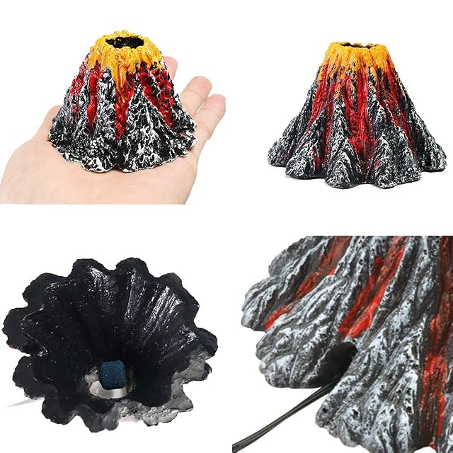 Foto 4 de 6 de Adorno de Volcán de Acuario, Volcán Simulado Decoración del Acuario Pecera