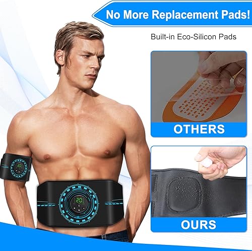 Miniatura 4 de Paquete de 3 estimuladores AB Tónico muscular, estimulador muscular TENS para crecimiento muscular, máquina AB para abdomenbrazopierna, máquina AB