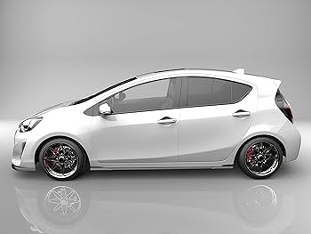 アクア　サイドエアロ　ホワイト　前期〜後期 NHP10 アクア NHP10 中期 フロントアンダースポイラー サイドステップ