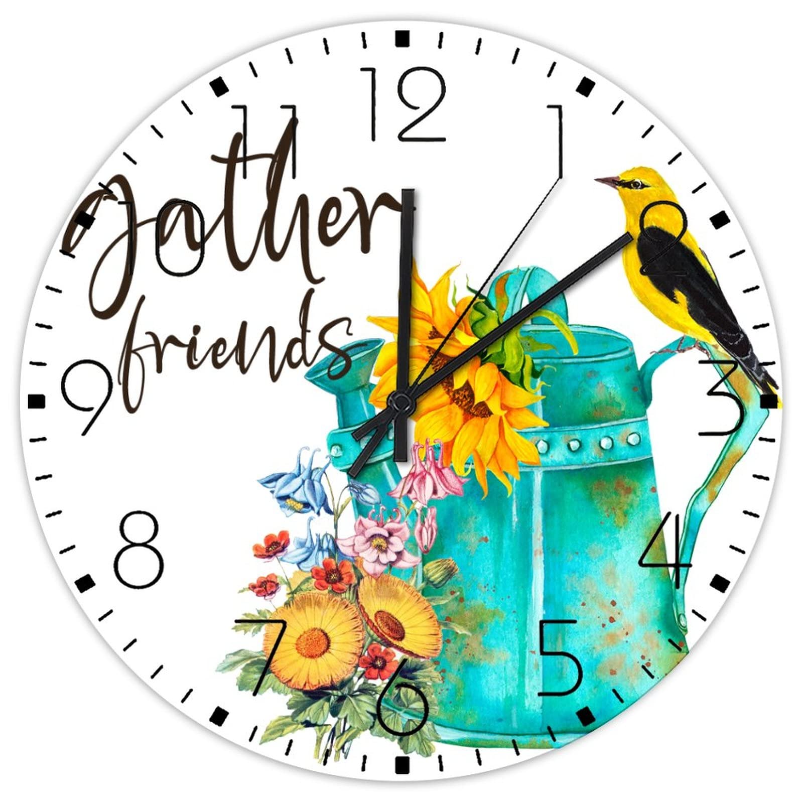 Horloge murale bois 38,1 cm fleurs : finissez-en avec les murs vides