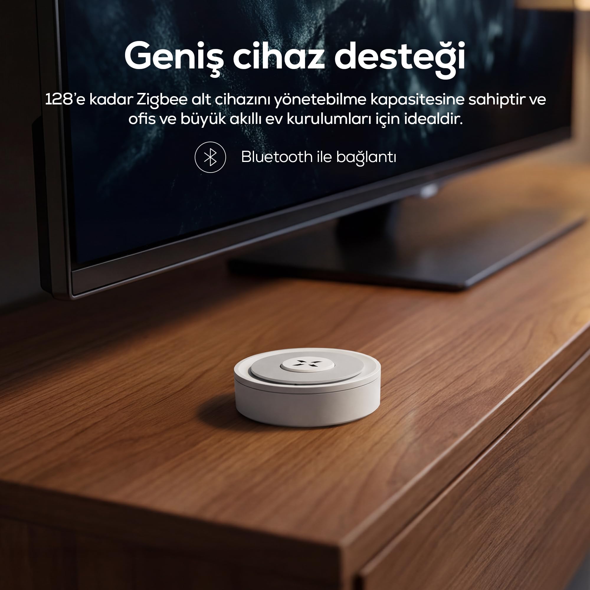 Xenon Smart Anahtarsız Akıllı Elektronik Silindir Kapı Kilidi ve Zigbee 3.0 & Wi-Fi & BLE Akıllı Ev Ağ Geçidi Kablosuz Bluetooth Mobil App Kontrollü Gateway Hub 2'li Set