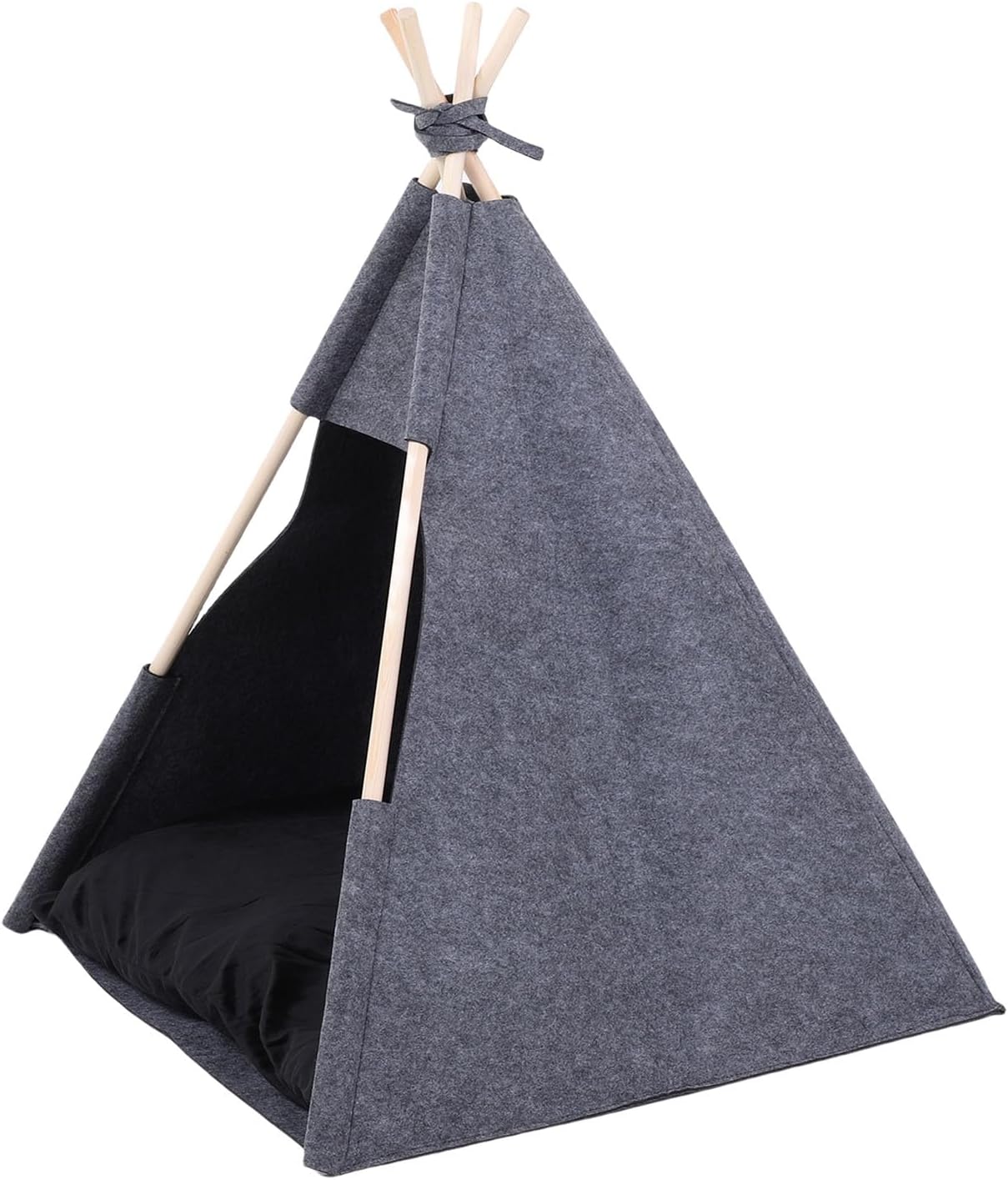 GLOGLOW Pet Teepee Bed Indoor Pet Teepee Tent, Dog Bed Puppy House Foldable Felt Material Indoor Cat Dog for Home Decor Toy