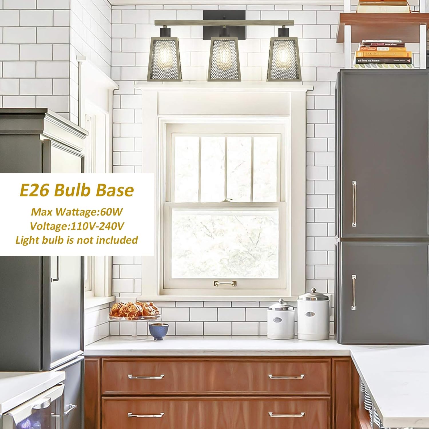 Flаѕh Dеаlѕ - 70% оƒƒ Tipace Rustic 3-Light Bathroom Vanity Light Farmhouse Vanity Light Fixture Black and Antique Bronze Finish(Exclude Bulb)