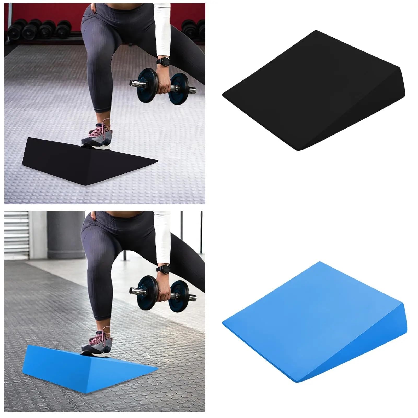 Blocchi Yoga Blocco a cuneo for squat e yoga, cuscino poggiapiedi, blocco a cuneo inclinato for l'allenamento muscolare