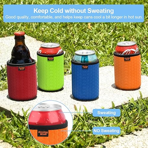 Miniatura 2 de Desing Wish Soporte estándar de 12 onzas para enfriar latas de cerveza, aislador de panal de abeja, fundas para botellas de cerveza de 12 onzas,