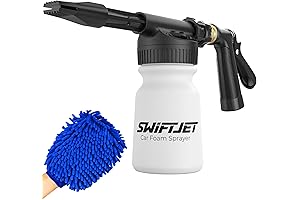SwiftJet Car Wash Foam Sprayer Gun with Microfiber Wash Mit: Transform Your Car Wash Routine