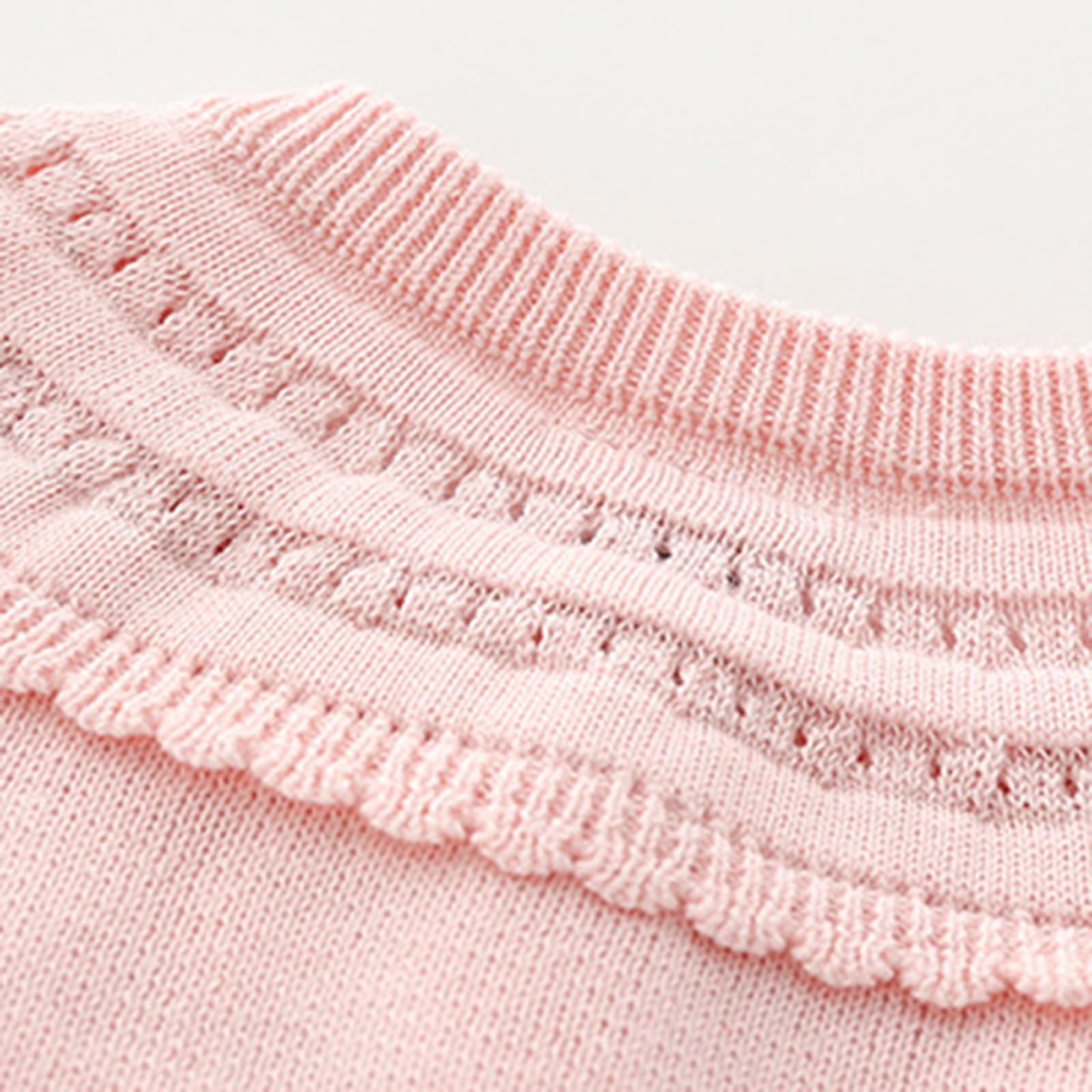 WWricotta Maglione lavorato a maglia di cotone per neonata neonata, autunno, tinta unita, maniche lunghe, cardigan445