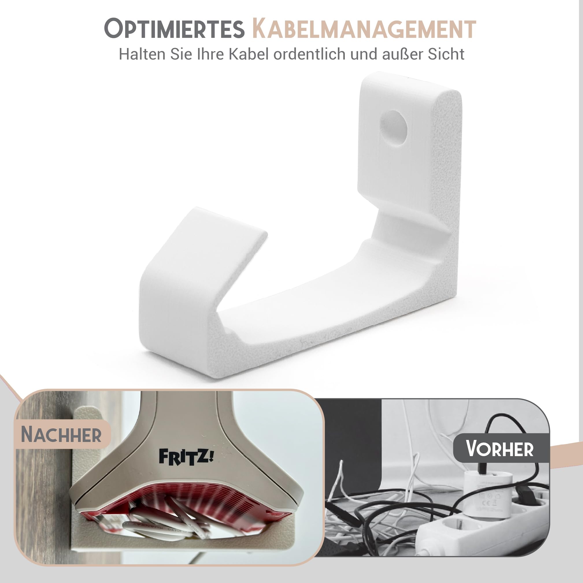Supporto A Parete Per AVM Fritz! Repeater 3000 AX, Montaggio Salvaspazio, Viti E Tasselli Inclusi, Produzione Tedesca In PETG
