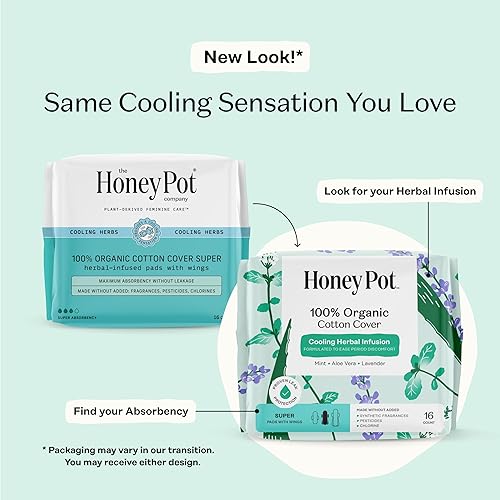 Miniatura 11 de The Honey Pot Company Everyday Panty Liners (30 unidades), despensas de algodón limpio con infusión de hierbas, cuidado femenino y menstrual