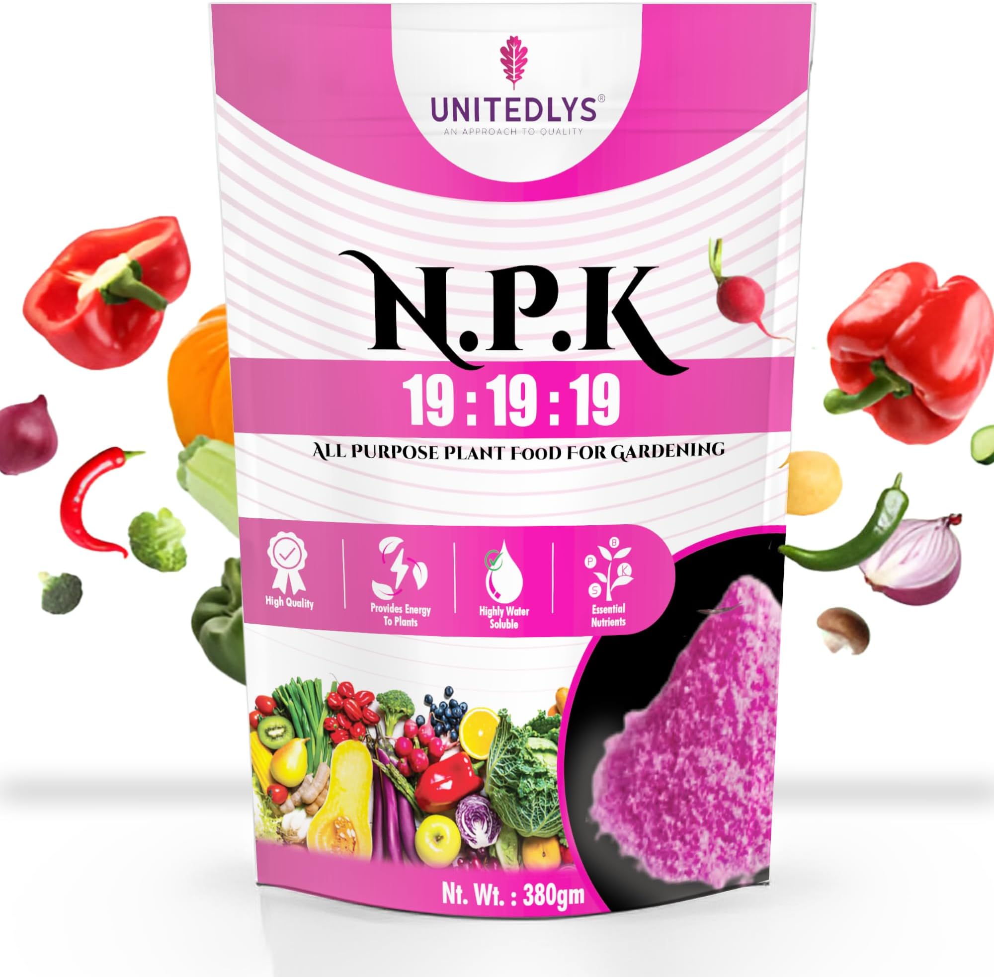 NPK 19-19-19 Bio Organic Plant Food 380g | Boost Healthy Flowering & Growth | Multipurpose Plant Nutrition for Home Garden