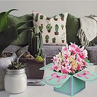 Vista 4 de Tarjetas de agradecimiento 3D desplegables. Tarjeta de regalo de cumpleaños con tarjeta de notas y sobre, perfecta para cumpleaños, agradecimiento