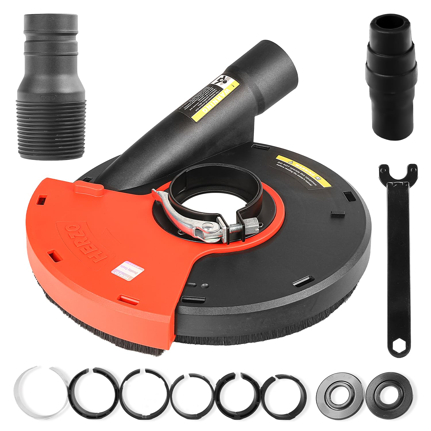 HERZO Universal Surface Grinding Dust Shroud for Angle Grinders 230mm