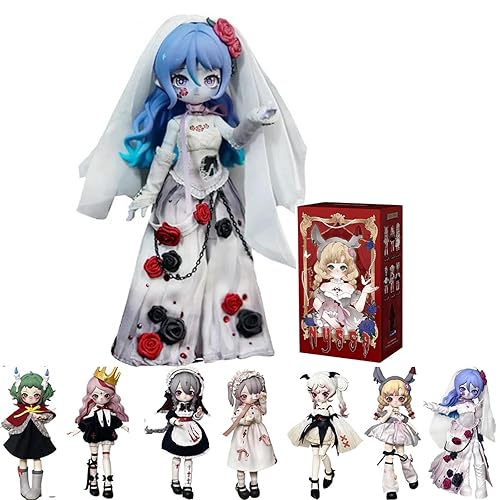 GNATAPIAY 1/12 BJD Dolls Blind Box,Kawaii BJD Dolls Dark Gothic Series 1/12 Ball Jointed Doll Collectable Action Figure Posable Dress Up Doll for Girls Birthday Party Gift Toys - 1 Box