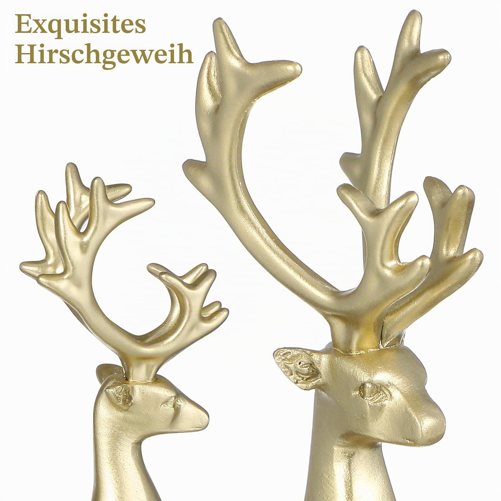 2stücke Dekorative Harz-elch Figuren Für Weihnachten Tischdekoration Und Party-Accessoires Für Zuhause Und Fotografie