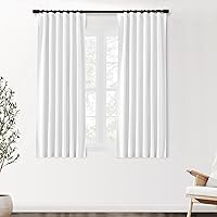 Vista 71 de SHINELAND Cortinas opacas de 102 pulgadas para sala de estar, cortinas opacas con pestaña trasera de 102 pulgadas de largo para dormitorio