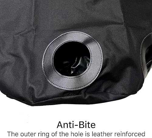 2 PCS Hay Bags for Horses, Slow Feed Hay Bags for Horses,Donkey, Goats,1680D Oxford Fabric Large Capacity Hay Feed Bags, Innovative Full-Circle Leather Holes Resist Biting Design (5 Holes)