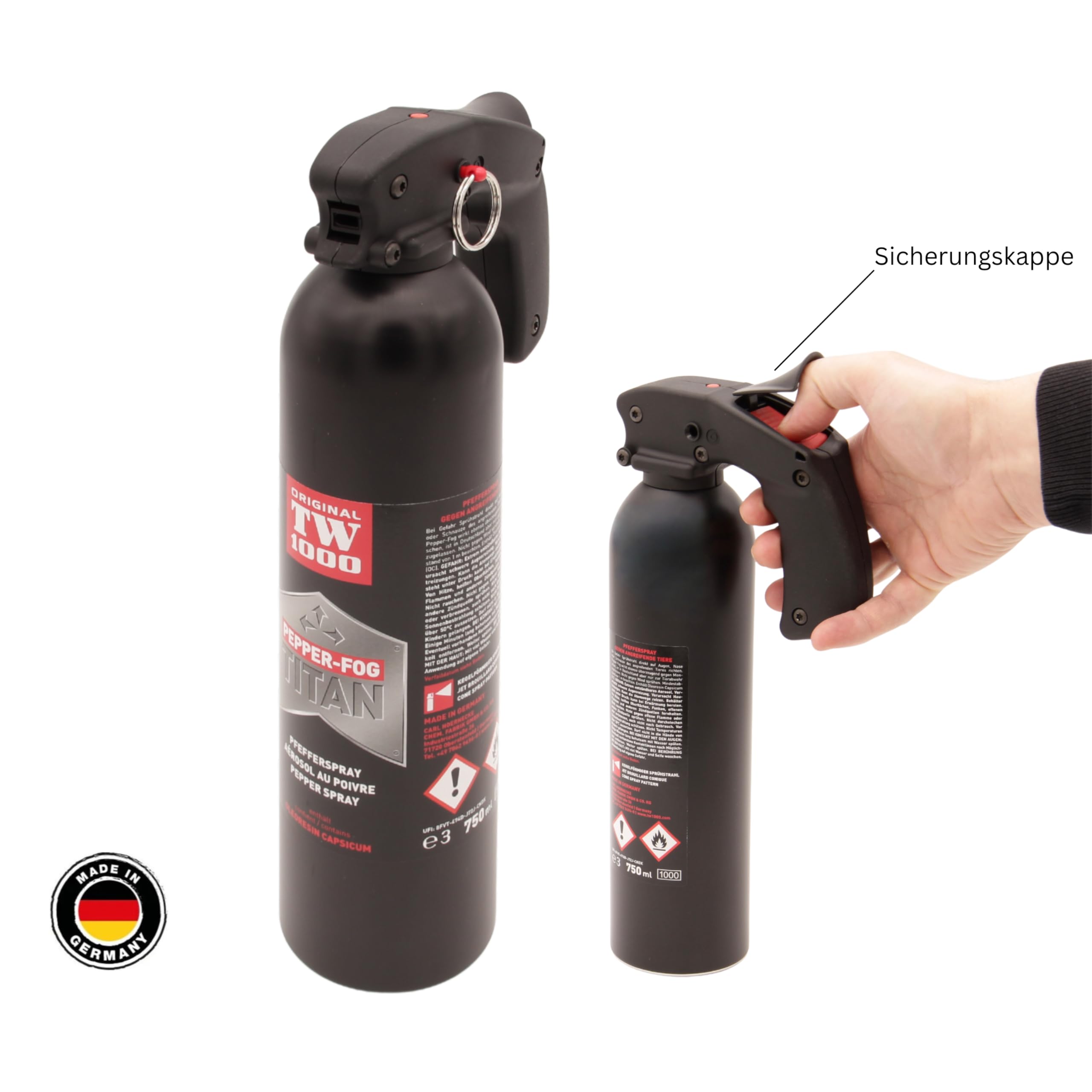 Pfefferspray TW1000 Nebel 750 ml Titan