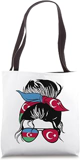 Half Azerbaijani half Turkish Roots Azerbaijan and Turkey Tote Bag