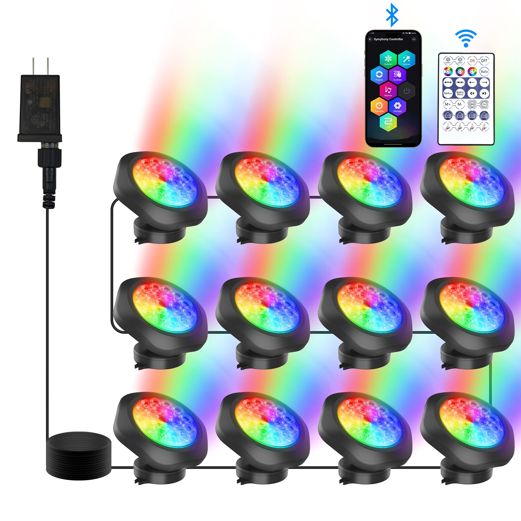 CREPOW 12-Pack RGB APP