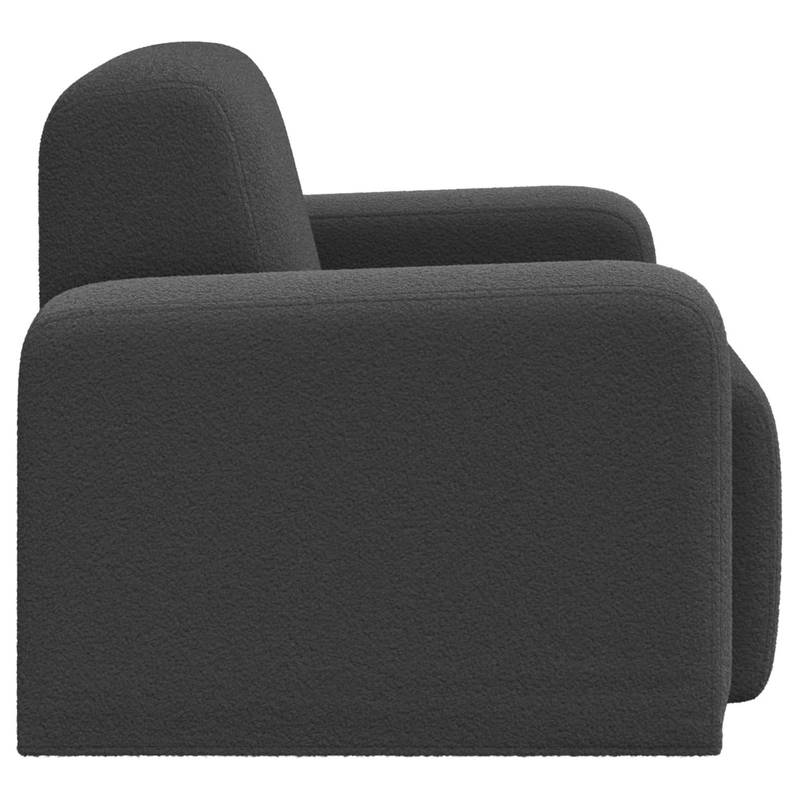 Gecheer Sessel Dunkelgrau Bouclé, 88x90x77cm, Moderner Polstersessel mit Breiten Armlehnen, weicher Schaumstoffpolsterung und stabilem Sperrholzrahmen, ideal zum Entspannen im Wohnzimmer