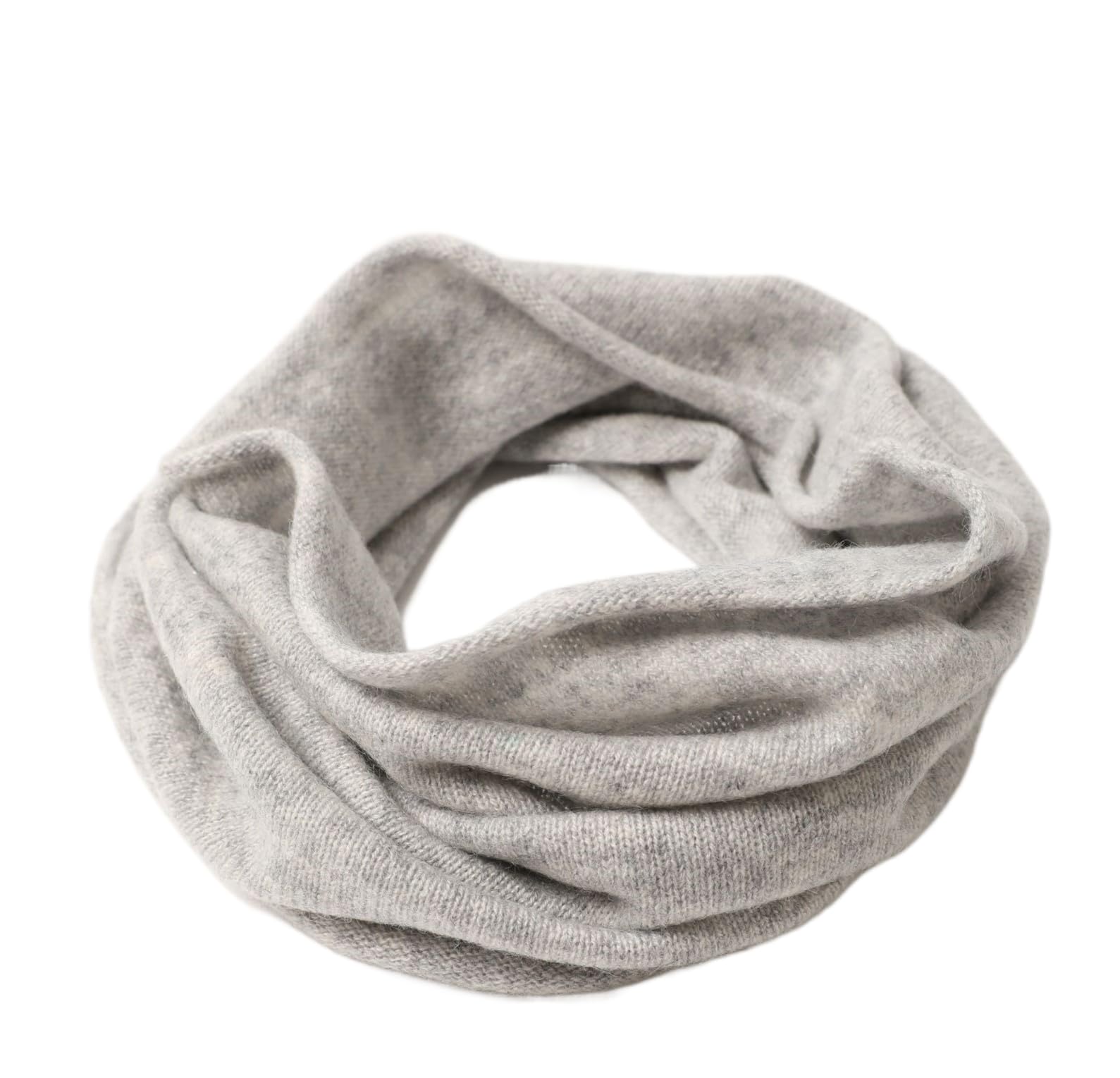 Prettystern Kasjmier colsjaal voor dames en heren, warm, kasjmier, lichte colsjaal, gebreide sjaal, halsdoek, beige, ca. 33 / 23 cm