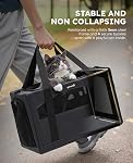 Pecute Cat Carrier Dog Carrier with Stable Structure, Breathable Mesh Fabric Pet Carrier for for Small Cats Dogs Puppies up to 5KG,Soft-Sided Dog Carrier Suitable for Both Long and Short Trips,Black | Safe For Car Travel, Stable Steel Frame, Soft-Sid
