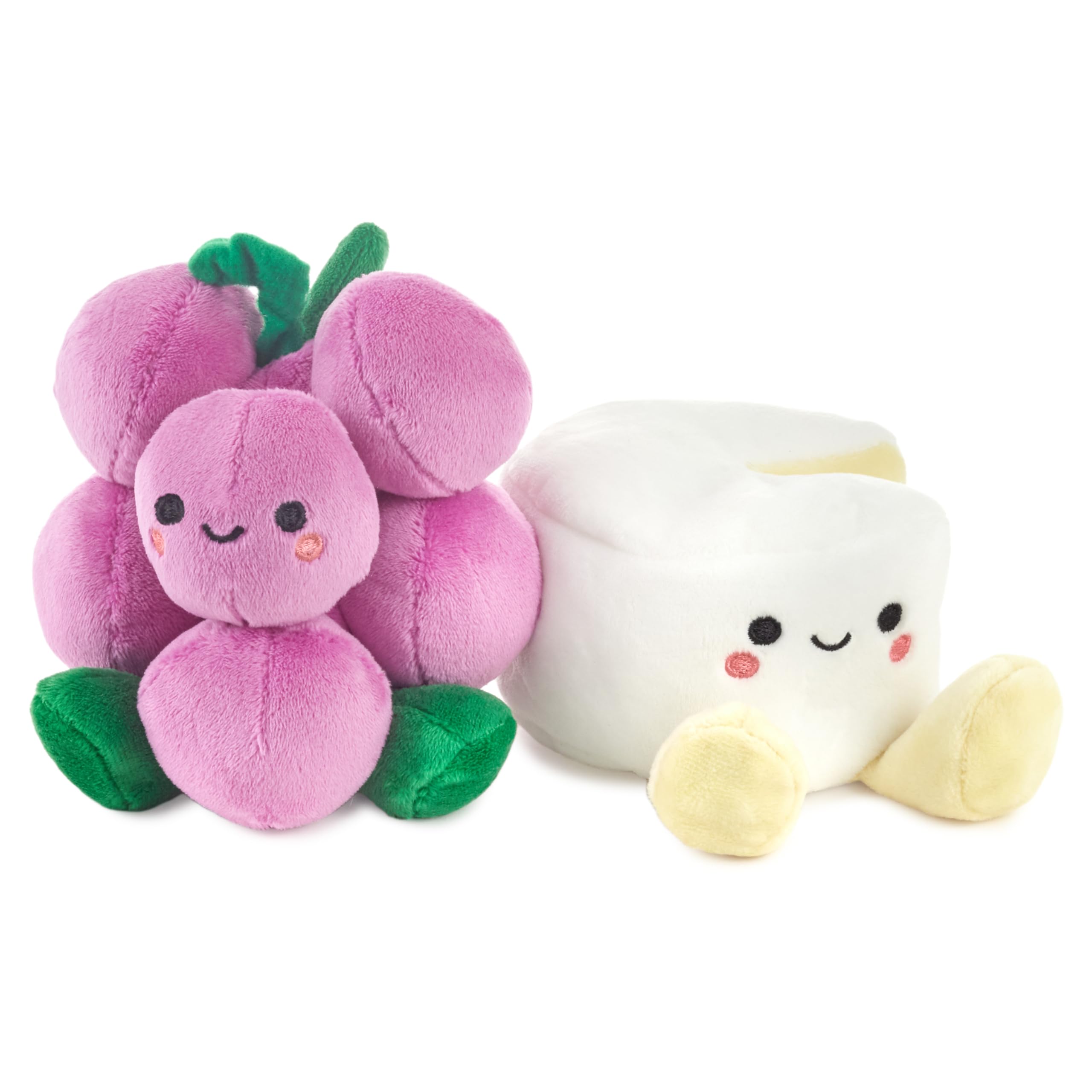 Hallmark Better Together, Grapes and Cheese Pair, Gift, Soft Toy, Teddy, Set of 2, Gift Set, Birthday, Valentines Day, Anniversary