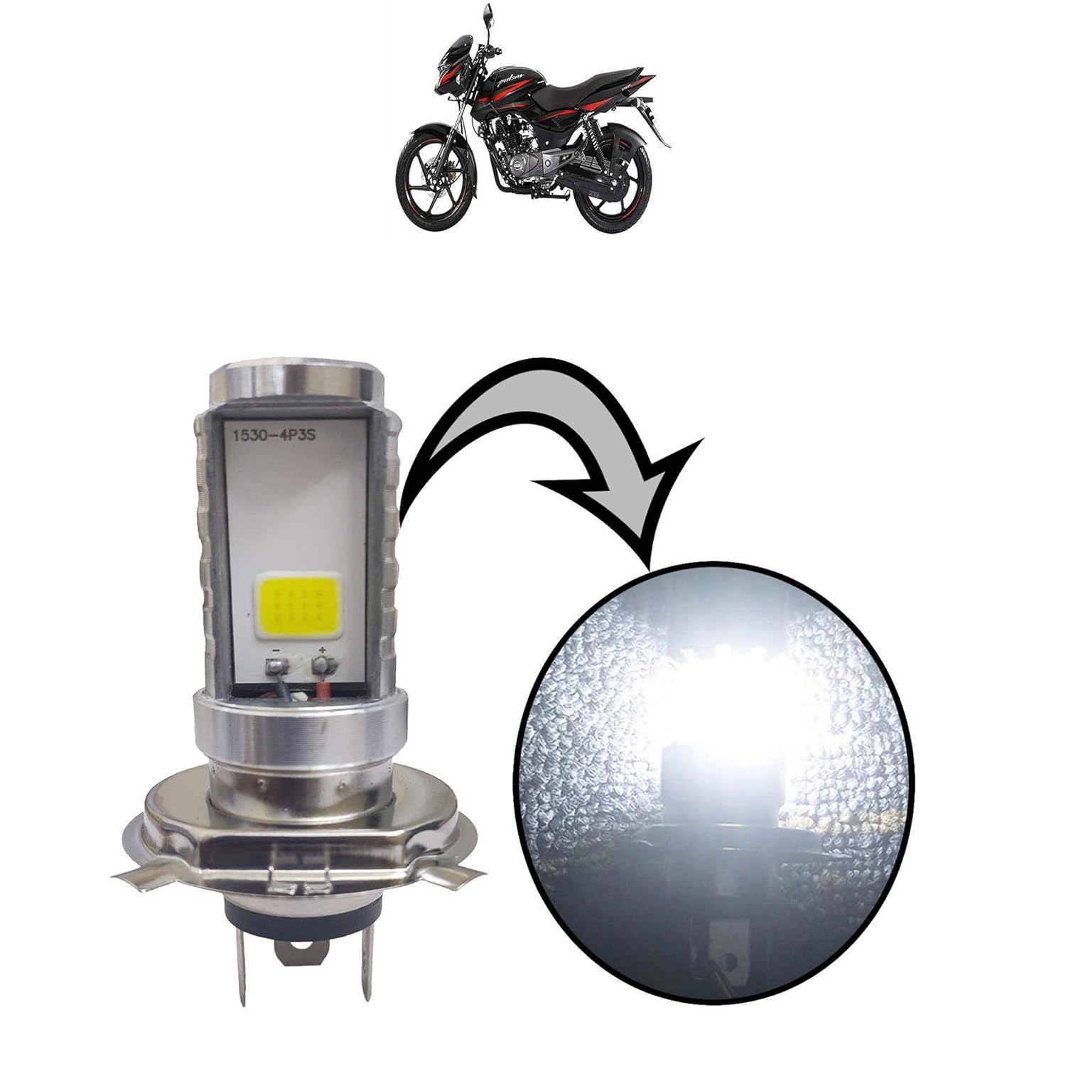 Kandid Bike Headlight/Focus Light/Spot Light/Working Lamp for Bajaj