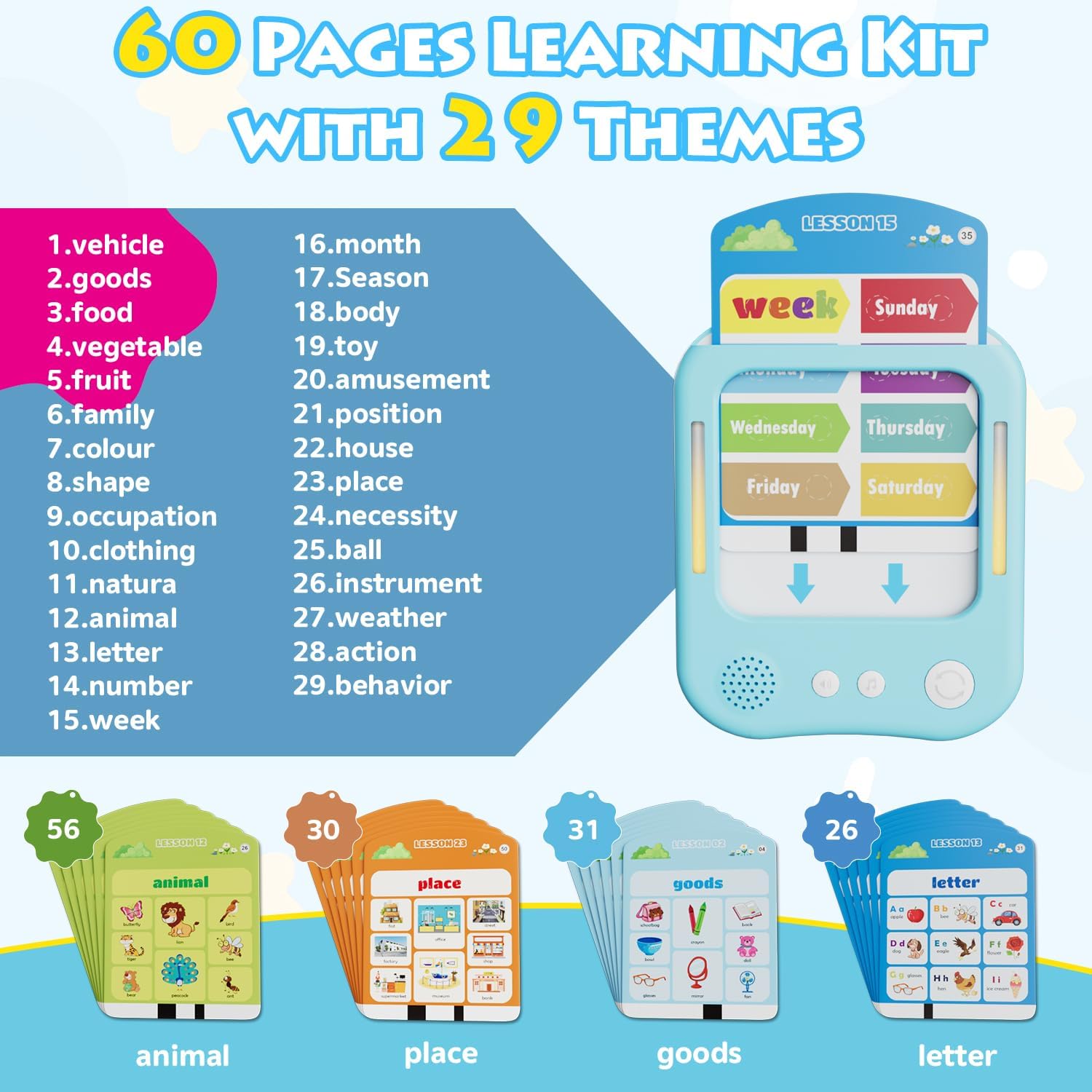 Kids Learning Tablet 60 Pages Tap
