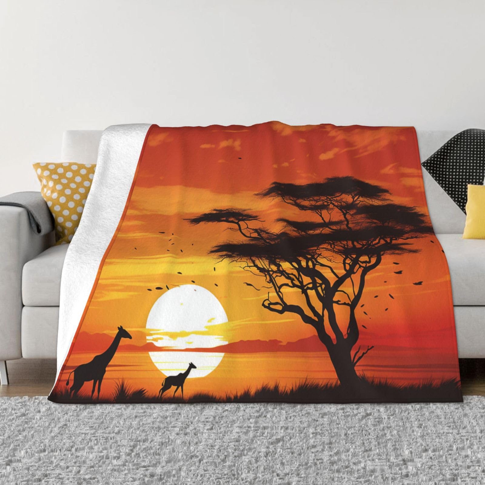 Couverture micro-polaire douce flanelle légère pour canapé et voyage
