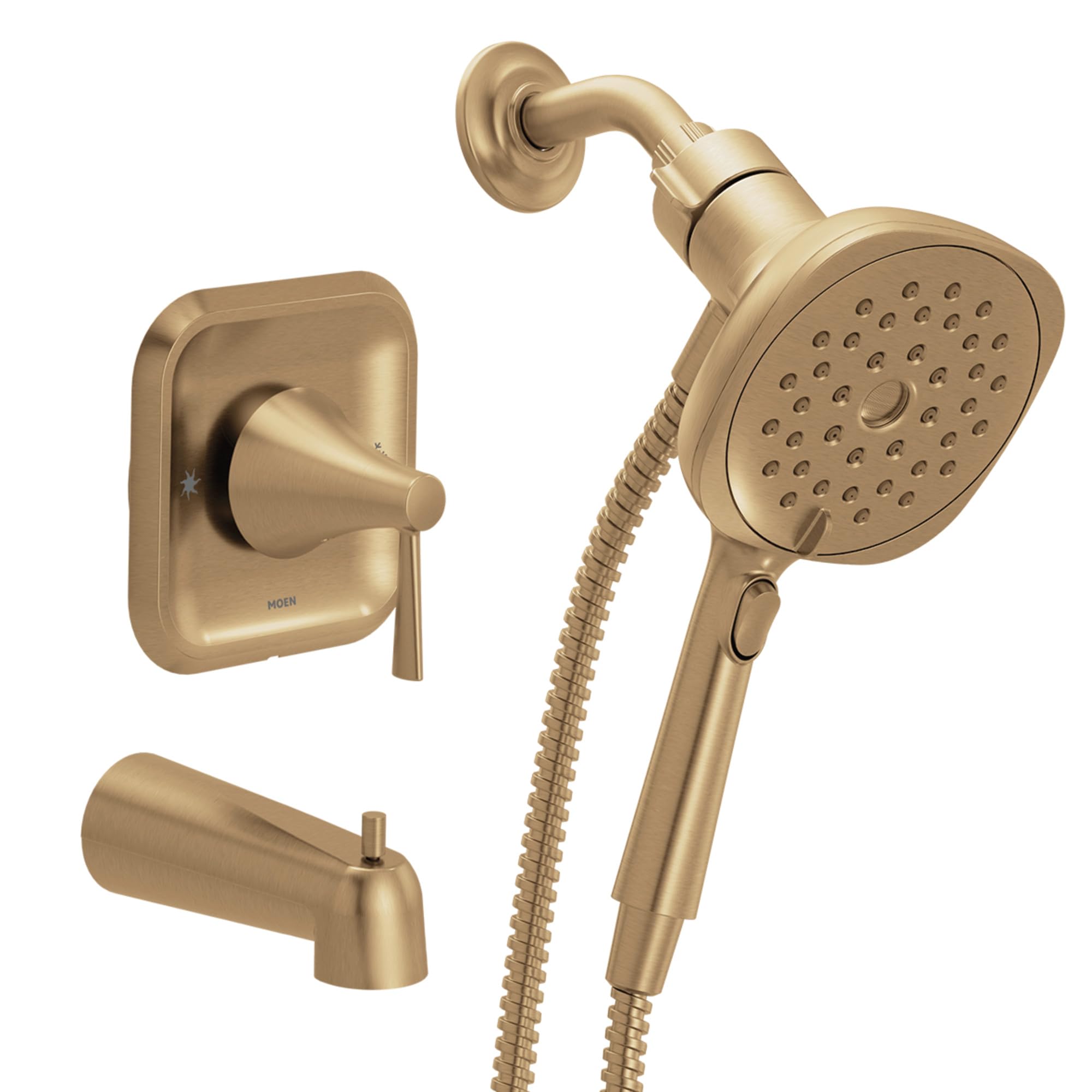 Moen Ronan Bronzed Gold Single-Handle Modern Tub and Shower Faucet