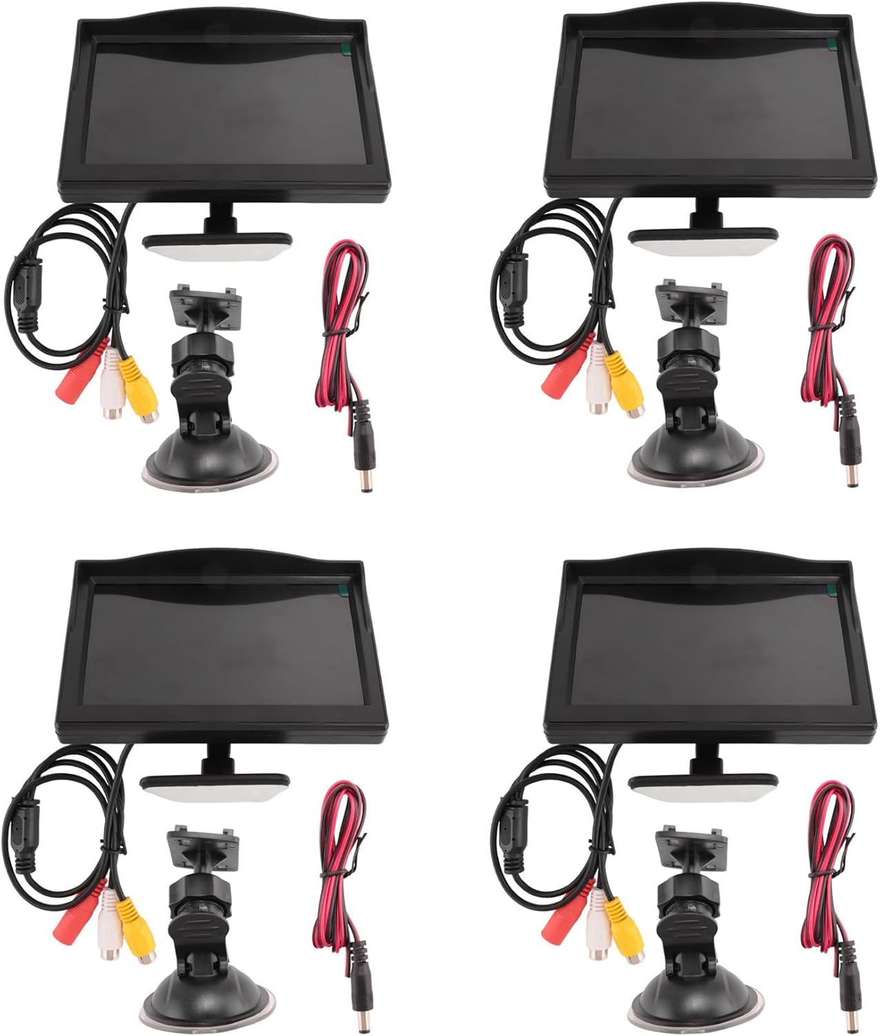 Ofgepi(オフゲピ) 4X 5インチ 800X480 TFT LCD HD スクリーンモニター デュアル取り付けブラケット付き