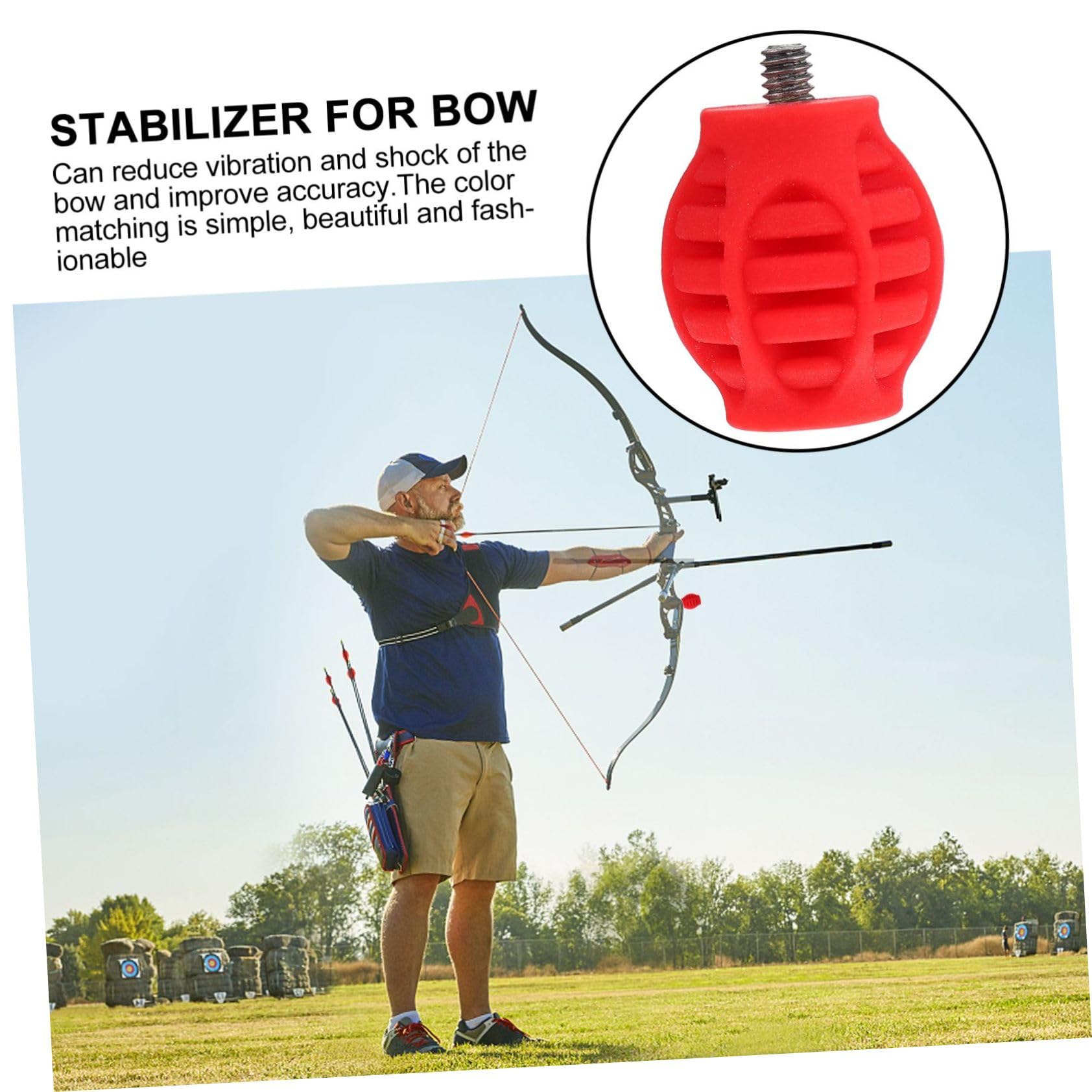 Kisangel Stabilizer Vibration Damper for Compound Recurve Protects Wrist and Reduces Vibration Stackable Absorber Made for Lasting Use