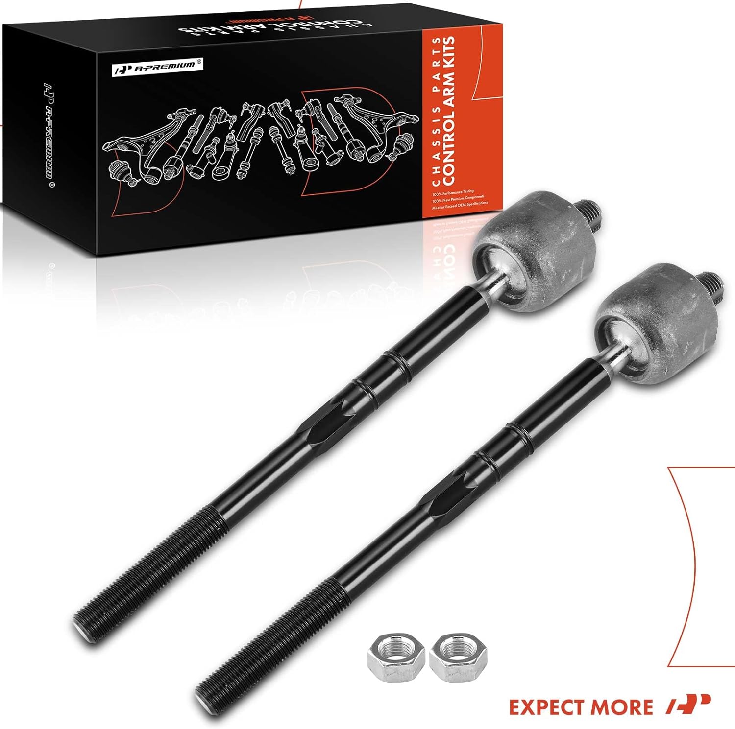 A-Premium 2 x Front Inner Tie Rod Ends, Compatible with Mercedes-Benz C230 2008-2009, C250 2010-2015, C300 2008-2011, C350 2008-2015, E350 2010-2014, E400 2015-2017, E550 2010-2013