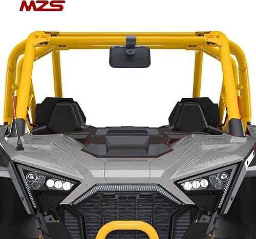 Miniatura 2 de MZS Espejo retrovisor UTV, 1.5 a 2 pulgadas, accesorios para espejo retrovisor central RZR, soporte de barra antivuelco, compatible con Ranger
