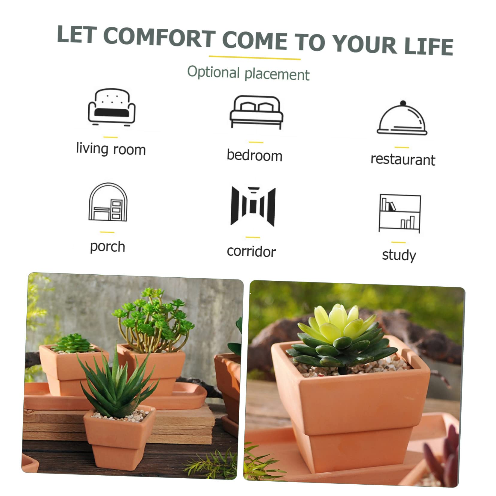 Happyyami 4szt Czerwone Ceramiczne Kwadratowe Doniczki Do Roślin Małe Doniczki Do Bonsai Dekoracyjne Doniczki Bez Zapachu