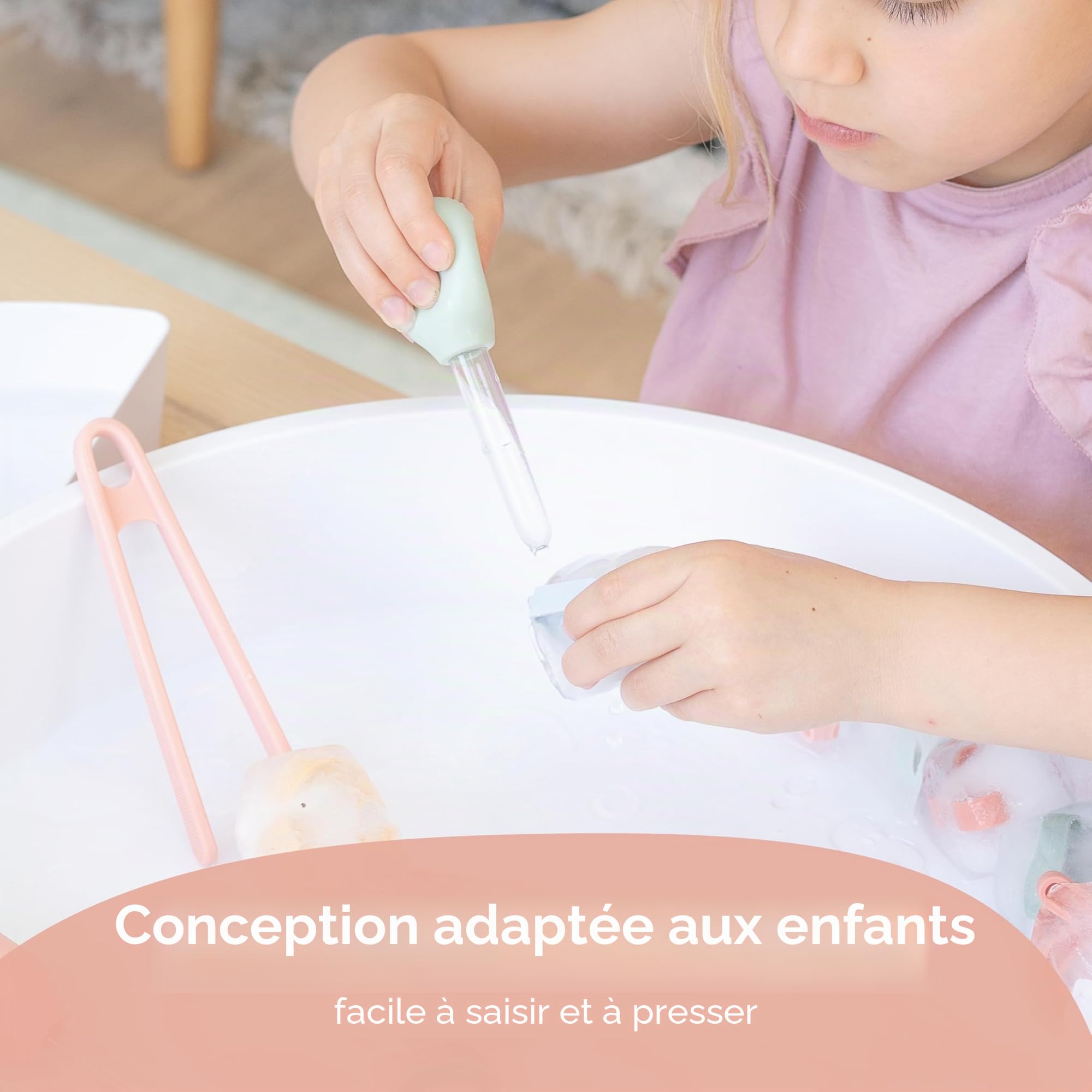 Inspire My Play 6 x Pastel Pipette Compte Goutte pour Enfants - Compte-Gouttes pour Enfants - Jouets et Accessoires sensoriels pour Jeu désordonné - Pipette Enfant