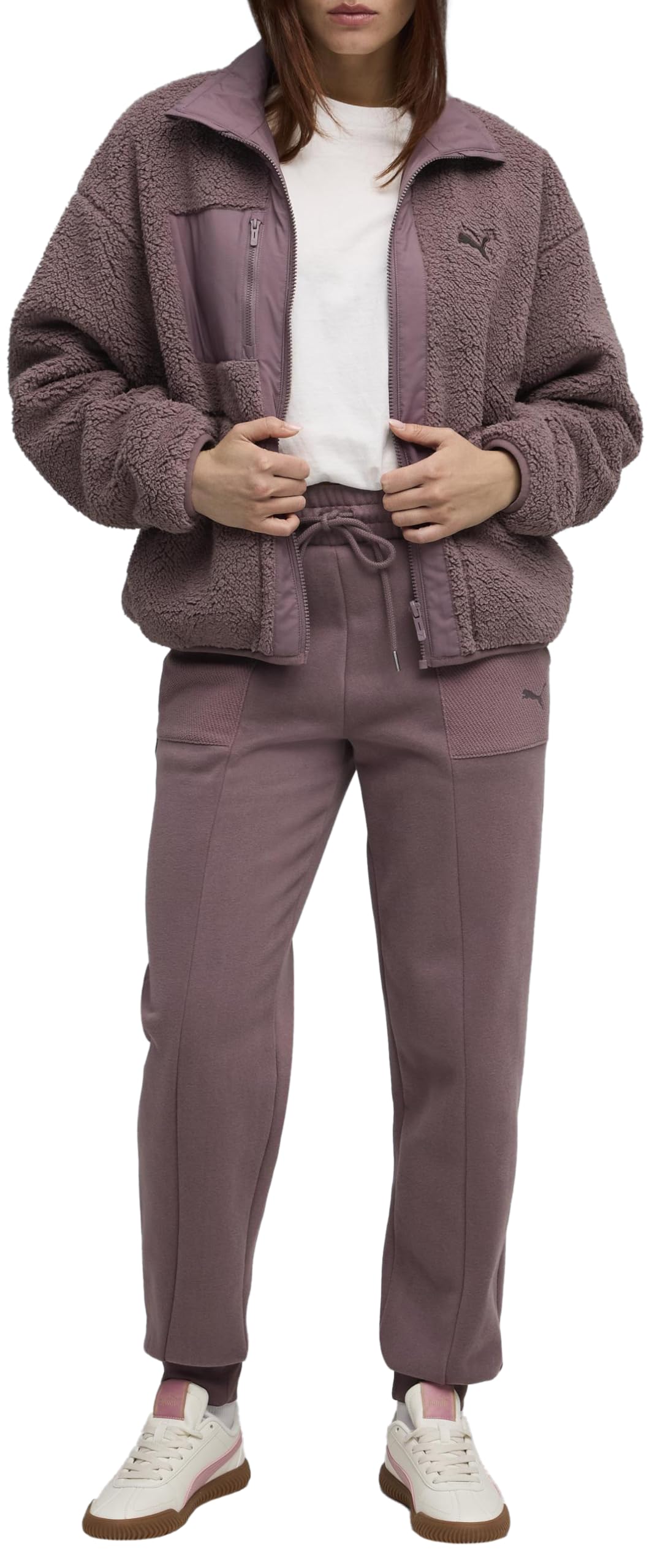 PUMA Her Comfort High-Waist Sweatpants FL Cl - Pantalones de Punto Mujer