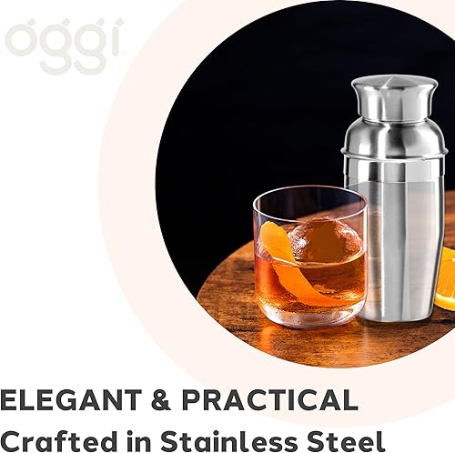Vista 4 de Oggi Coctelera,1 onza líquida, acero inoxidable