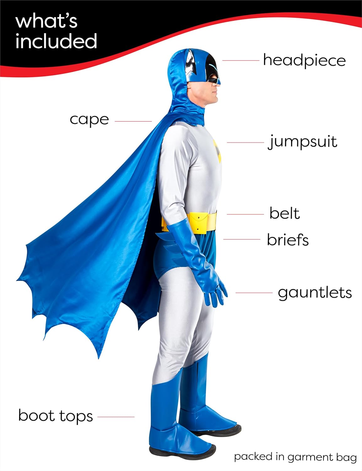 Rubie's Costume Grand Heritage Classic TV Batman Circa 1966 Costume - Image 3