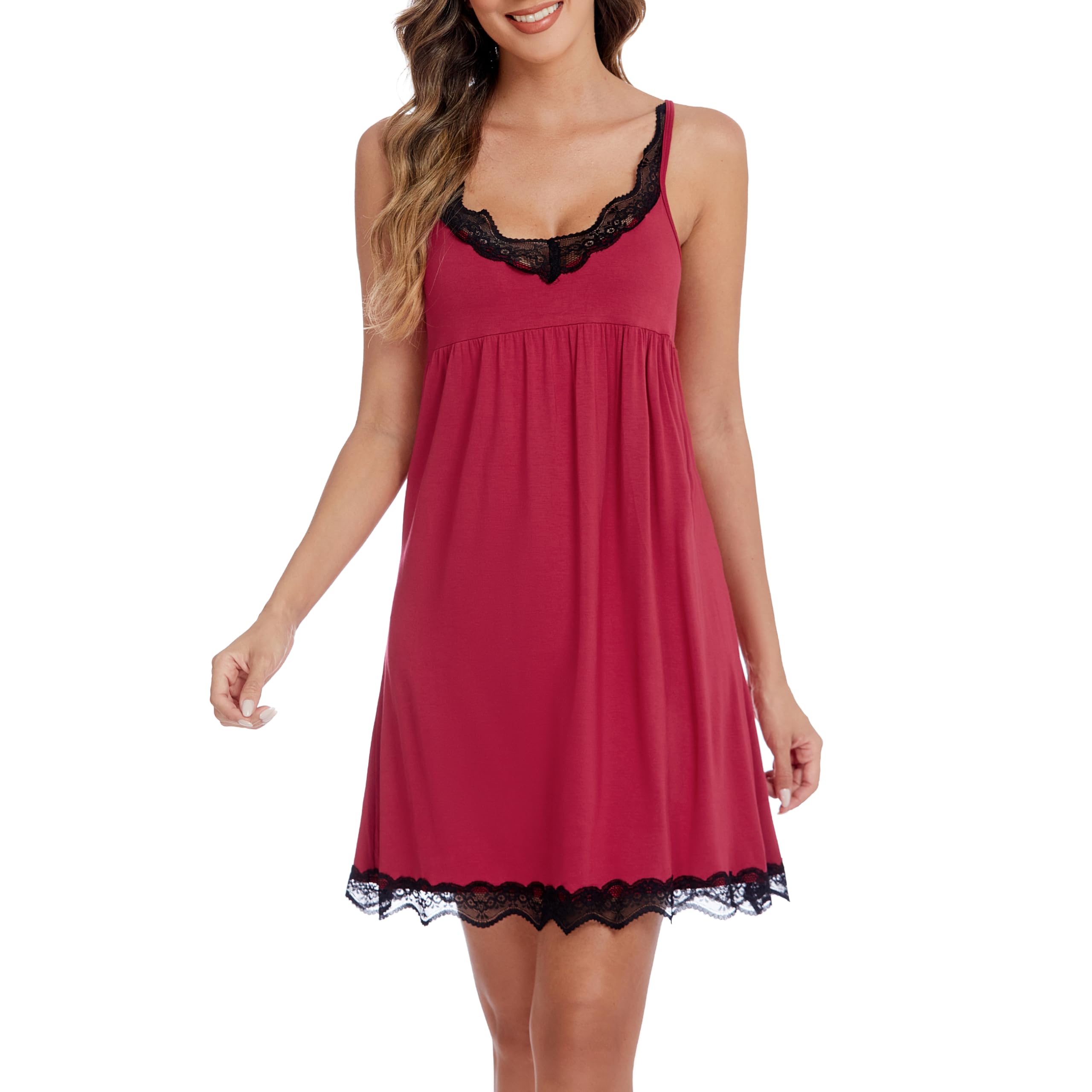 SHCNSJC Nachthemd Damen Sexy Sommer Unterkleid Damen Spaghet