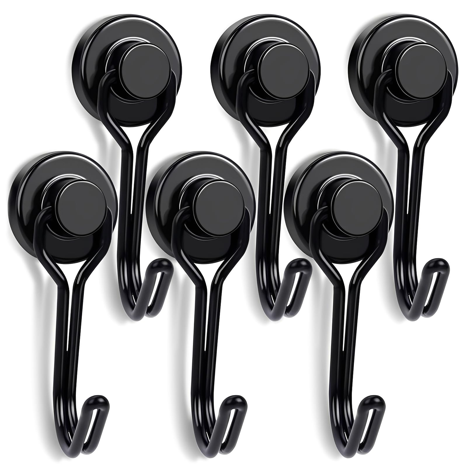6 pezzi ganci magnetici, ganci magnetici extra forti, Magnete Con Gancio per Appendere Coperta, Campeggio, Furgone, Barbecue, Ufficio