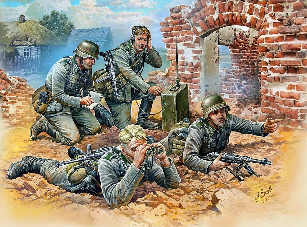 Zvezda 1/72 German Reconnaissance Team 1939-42 WW2 New 6167 Art Of Tactic