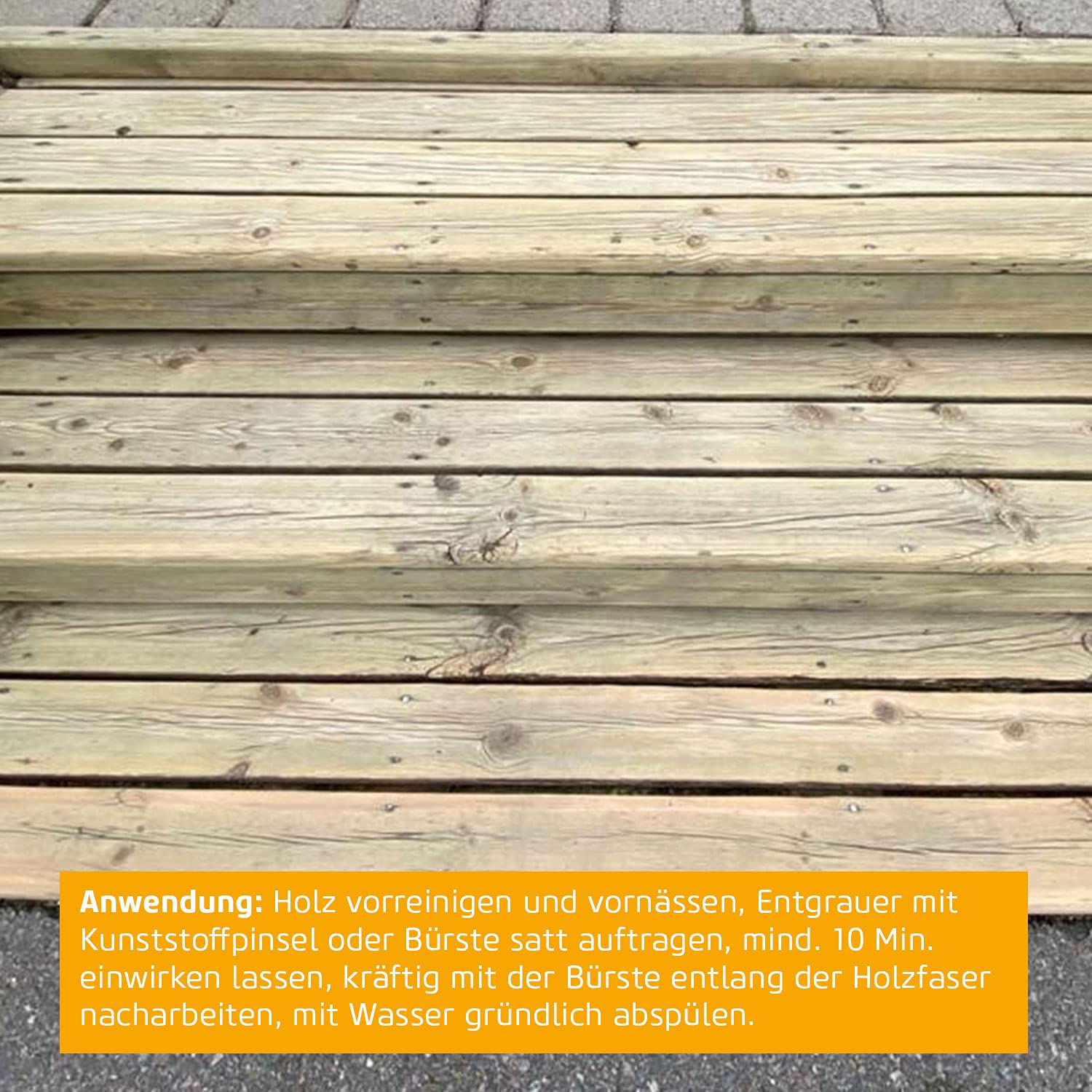 Dr. Schutz Holz Entgrauer 2,5 L | Holzreiniger für vergraute Holzoberflächen im Außenbereich | Holzentgrauer für frische Optik | Holz Aufheller | Terrassenreiniger | Entgrauer Holz | Teak Entgrauer