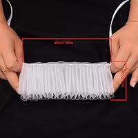 Vista 14 de GRACEART Elizabethan Dickens Ruff Cuello Payaso Collar Elizabeth Muñeca Ruffs Ruffle Cuff Bandas A-collar blanco(1 pieza)