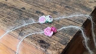 Pink and Lavender Flower Mohair Set of 2 Tiebacks Headband, Photography Prop, Newborn, Toddler, Child, Adult