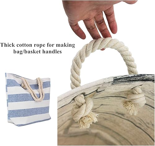 Miniatura 3 de Cuerda de macramé de algodón de 0.394 in, cuerda trenzada de 38 pulgadas de grosor para manualidades, decoración de nudos, juguetes para mascotas,